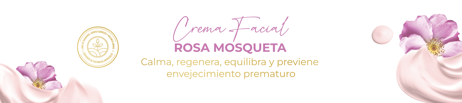 Banner de Crema facial rosa mosqueta